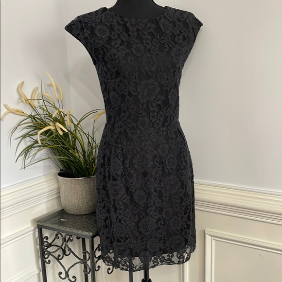 Sandro Black Lace Sleeveless Floral Dress S - Picture 1 of 9
